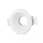 V-TAC GU10 LED spotlámpa keret, fehér fix lámpatest - SKU 3640