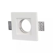 V-TAC GU10 LED spotlámpa keret, fehér fix lámpatest - SKU 3651