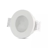 V-TAC GU10 LED spotlámpa keret, fehér fix lámpatest opál üveggel - SKU 3692