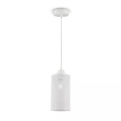 Pendant Light Matt White With White Canopy