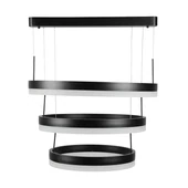 92W Soft Light Chandelier Dimmable Black 3000K