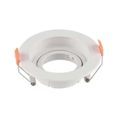 V-TAC GU10 LED műanyag spotlámpa keret, fehér billenthető lámpatest - SKU 6658