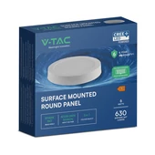 V-TAC CREE SMD felületre szerelhető, műanyag, kerek LED panel 6W, CCT - SKU 78706