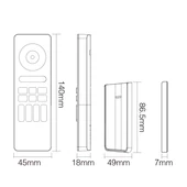 MiLight 4 zónás RGB+CCT fényerőszabályzó távirányító, fehér - C5-W