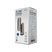 V-TAC kültéri, fali lámpa, 2xGU10 foglalattal, mozgásérzékelővel - SKU 5157