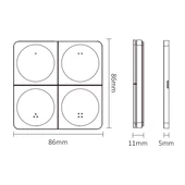 MiLight Smart 230V-os WiFi-s és rádiófrekvenciás vezérlő, PUSH kapcsoló kompatibilis - SWL