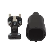 Szerelhető lengő dugvilla, fekete, 250V 16A