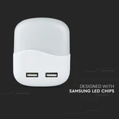 LED Night Light With USB Square 3000K