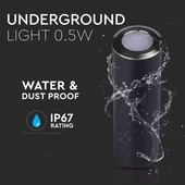 V-TAC 0.5W 12V kültéri talajlámpa, IP67 90°, meleg fehér - SKU 1463