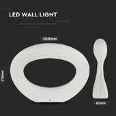 10W LED Wall Light White Body 3000K