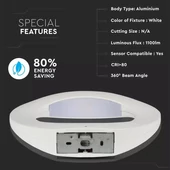 10W LED Wall Light White Body 3000K