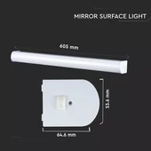 V-TAC 10W beltéri fehér fali LED lámpa, természetes fehér - SKU 3918