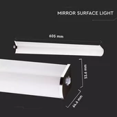 V-TAC 10W beltéri króm fali LED lámpa, hideg fehér - SKU 3917