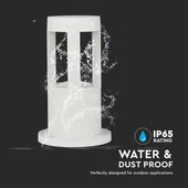 V-TAC 10W kültéri COB LED lámpa oszlop 25 cm, természetes fehér, fehér házzal - SKU 8317