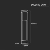 10W LED Bollard Lamp SAMSUNG CHIP White Body IP65 6400K