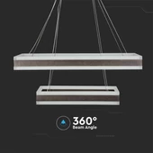 113W LED Dimmable Soft Light Chandelier, 3000K, Square Coffee brown body