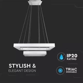 115W Soft Light Chandelier Dimmable White 3000K