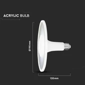 V-TAC 11W E27 hideg fehér akril LED UFO égő - SKU 2783