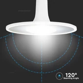 V-TAC 11W E27 természetes fehér akril LED UFO égő - SKU 2782