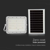 White LED 15W solar floodlight, 12000mAh battery, 6500K, IP65