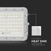 V-TAC 12000mAh napelemes LED reflektor 15W természetes fehér, 1200 Lumen, fehér házzal - SKU 7844