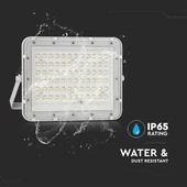 V-TAC 12000mAh napelemes LED reflektor 15W természetes fehér, 1200 Lumen, fehér házzal - SKU 7844