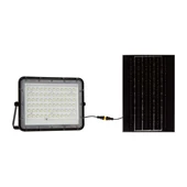 Black LED 15W solar floodlight, 12000mAh battery, 4000K, IP65
