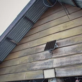 Black LED 15W solar floodlight, 12000mAh battery, 4000K, IP65