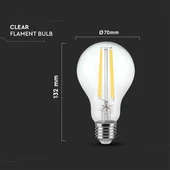 V-TAC 12.5W E27 természetes fehér filament LED égő - SKU 7459