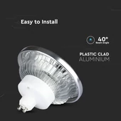 V-TAC 12W AR111 GU10 LED égő hideg fehér 40° - SKU 214225