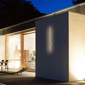 White 12W LED wall lamp, 3000K, IP65