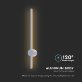 White 12W LED wall lamp, 4000K, IP65