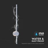 White 12W LED wall lamp, 4000K, IP65