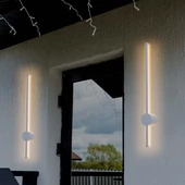 White 12W LED wall lamp, 4000K, IP65