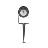 V-TAC 12W, fekete, földbe szúrható talajlámpa, IP65, meleg fehér - SKU 217544