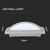 V-TAC 12W kültéri fali LED lámpa meleg fehér - SKU 8245