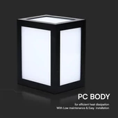 12W LED Wall Light Black Body 6400K