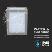 12W LED Wall Light Grey Body 6400K