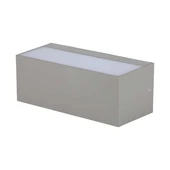 V-TAC 12W kültéri, téglatest alakú, fali LED lámpa hideg fehér - SKU 218244