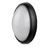 12W LED Full Oval Ceiling Lamp Black Body IP54 3000K