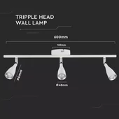 V-TAC 13.5W fehér mennyezeti LED lámpa meleg fehér - SKU 8270