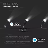 13.5W Led Wall Lamp 3000K Black