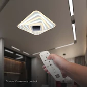 V-TAC 150W Dekoratív szögletes mennyezeti lámpa, fényerőszabályozható, CCT - SKU 15356
