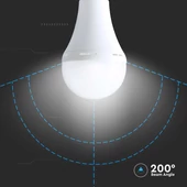 V-TAC 15W E27 természetes fehér A90 LED égő, akkumulátorral - SKU 7795