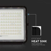 V-TAC 16000mAh napelemes LED reflektor 20W természetes fehér, 1800 Lumen, fekete házzal - SKU 7828