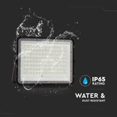 V-TAC 16000mAh napelemes LED reflektor 20W természetes fehér, 1800 Lumen, fekete házzal - SKU 7828
