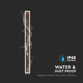 Square Corten 17W LED wall lamp, 3000K, IP65