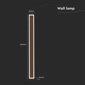 V-TAC 17W Corten barna fali lámpa, IP65, természetes fehér, 137 Lm/W - SKU 6829