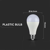 V-TAC 17W E27 természetes fehér CRI>95 LED égő - SKU 7486