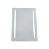 4W LED Mirror Light Rectangle Chrome With Pull Cord Switch 500*390*35mm IP44 Anti Fog 6400K + 13W Heater